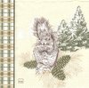 2 Paper Napkins Squirrel & Pine