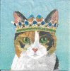 2 Paper Napkins Princess Grace Cat