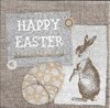4 Paper Napkins Easter linen taupe