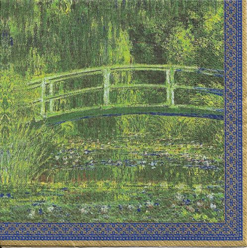 4 Paper Napkins Japanese Brid Monet