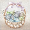 4 Paper Napkins Traditional Easter Basket with Lace