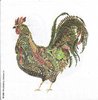 4 Paper Napkins Green Rooster