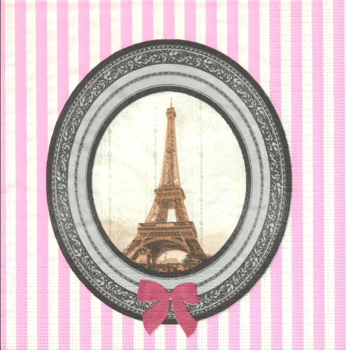 2 Paper Napkins Paris Deluxe Pink