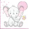 4 Paper Napkins Elephant with Balloon