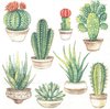 4 Paper Napkins Cactus