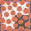 2 Paper Napkins Halloween Pumpkin