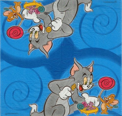 4 Serviettes papier Tom & Jerry