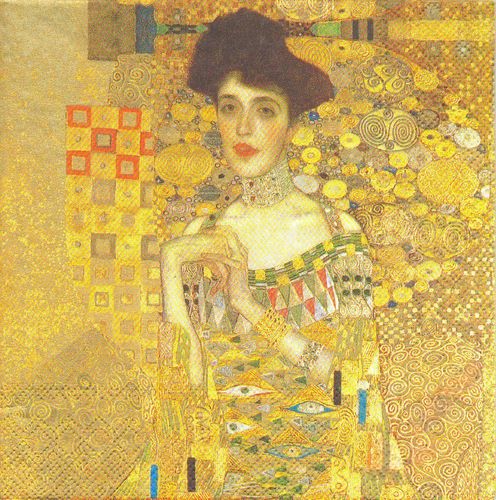 4 Serviettes papier Klimt Adèle