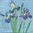 4 Paper Napkins Blue Iris
