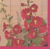 4 Paper Napkins Red Flowers