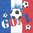Serviette en papier Sport Football France Ballon