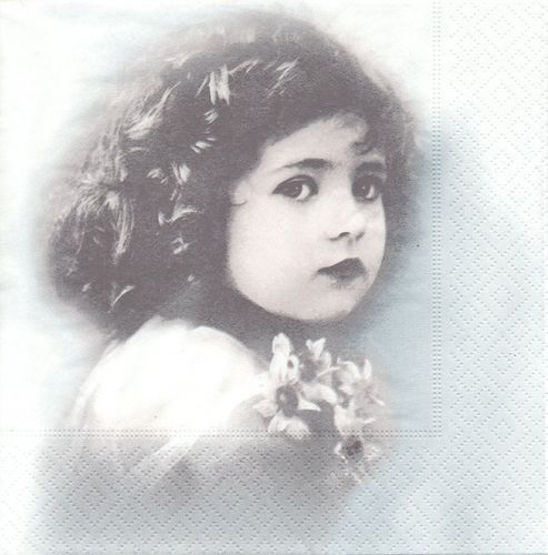 4 Paper Napkins Vintage Girl