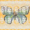 2 Paper Napkins Lacy Butterfly