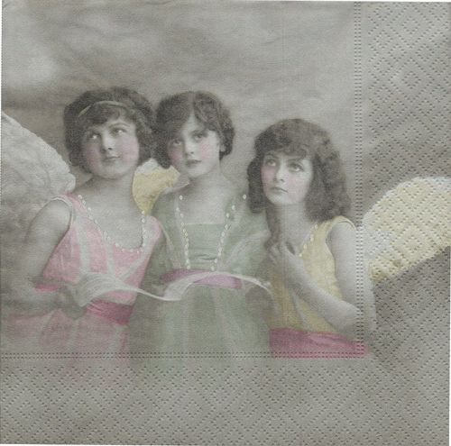 4 Paper Napkins Three Angels
