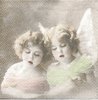 2 Serviettes papier Deux Anges