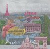 4 Paper Napkins Colored Paris