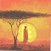 4 Paper Napkins African Sunset