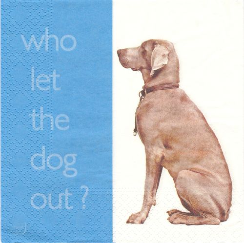 4 Paper Napkins Who let the dog out?