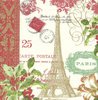 2 Serviettes papier Paris en Hiver