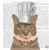 2 Serviettes papier Chat Charlie Cuisinier