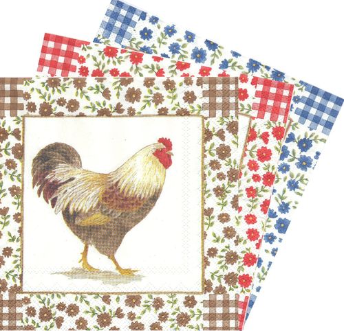 4 Paper Napkins Cottage Charm Chick