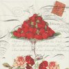 2 Serviettes papier Fraises & Roses