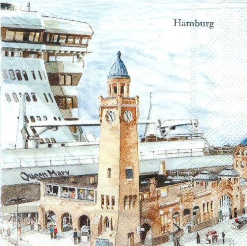 2 Serviettes papier Hambourg