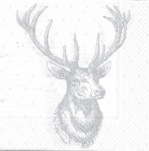 2 Paper Napkins Elegant Elk