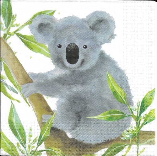 2 Paper Napkins Tropical Koala Bear