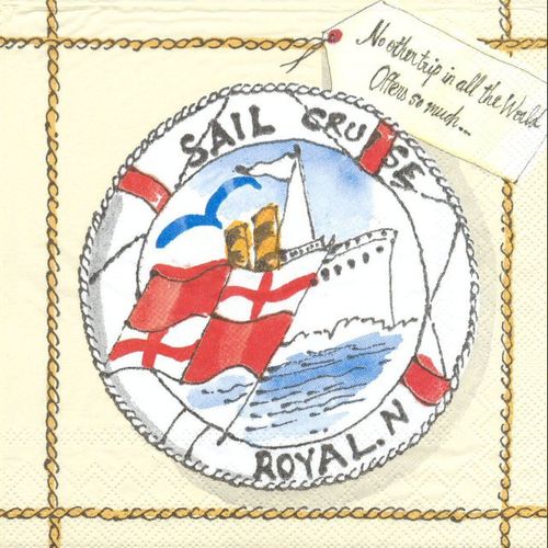 2 Paper Napkins Sail Cruise