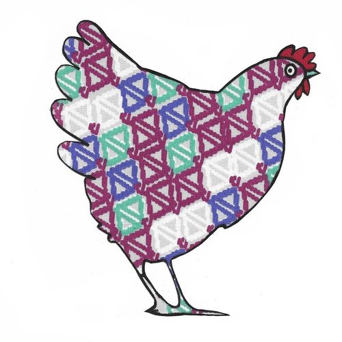 Iron-on patch Hen