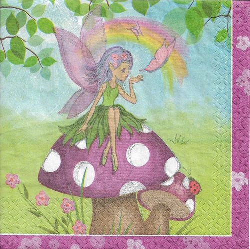 2 Paper Napkins Fancy Fairy