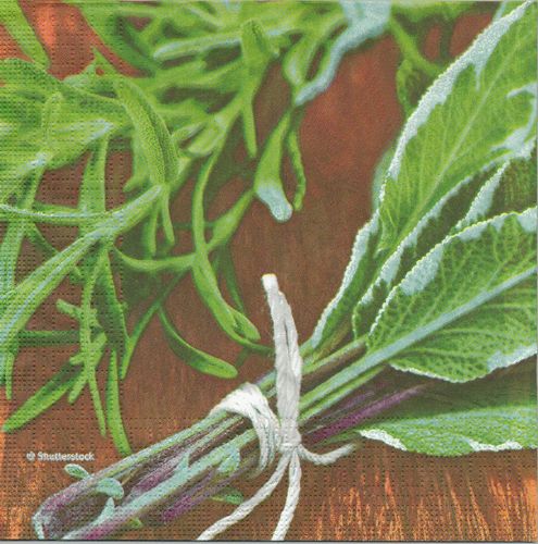 2 Paper Napkins Herbs Sage Bundle