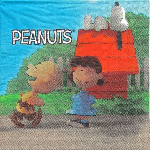 4 Serviettes papier Peanuts Snoopy