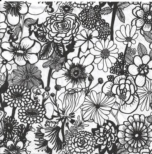 2 Paper Napkins Marimekko Flowers