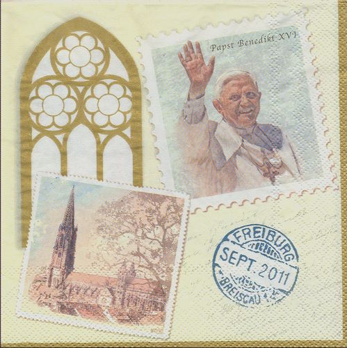 4 Paper Napkins Papst in Freiburg