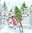 4 Paper Napkins Christmas Bike