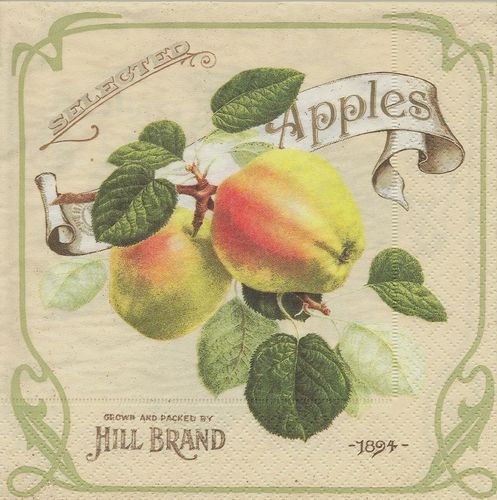4 Paper Napkins Selected Apples