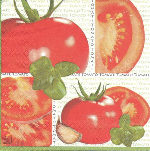 4 Paper Napkins Tomato Pomodoro