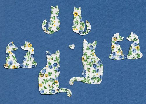 6 Iron-on patch Cats