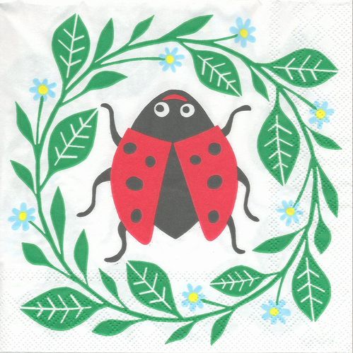 4 Paper Napkin Ladybugs