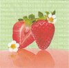 4 Paper Napkins Strawberry reflection