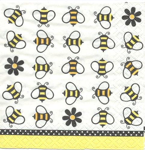3 Paper Napkins cocktail Bees