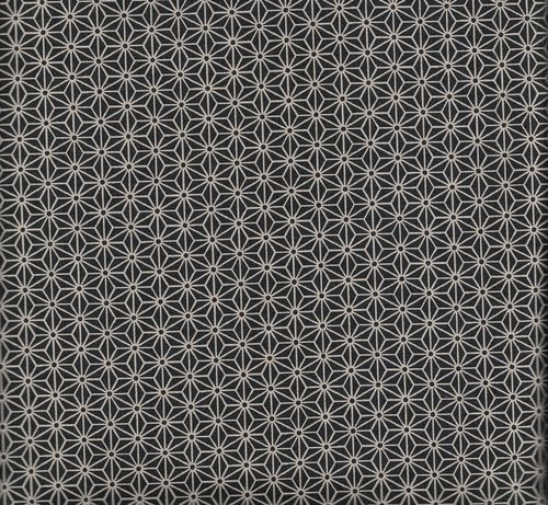 Tissu Japonais Asanoha Noir 45x54 cm Sevenberry