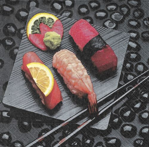2 Serviettes papier Sushi