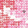 2 Paper Napkins Little Heart red