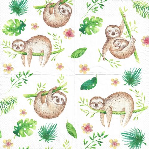 2 Paper Napkins Positive Sloth