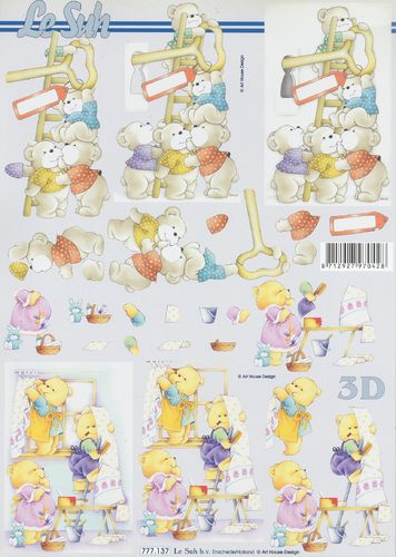 3D Sheet 777.137 Teddy Bears