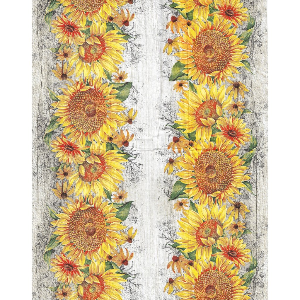 parties christenings bbqs etc 200 LUXURY 3 PLY YELLOW PATTERN SUNFLOWER PAPER NAPKINS- 33cm x 33cm Ideal for weddings