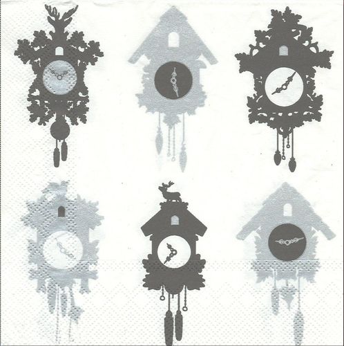 4 Paper Napkins Cuckoo clock